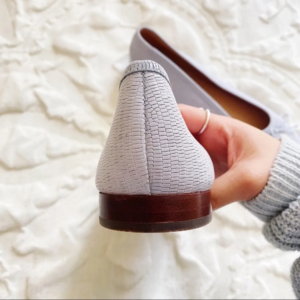 Madewell Light Gray Textured Ballet Flats